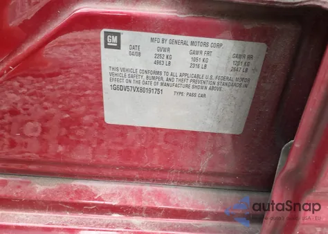 2008 Cadillac Cts Standard z USA, uszkodzony, nr VIN 1G6DV57VX80191751